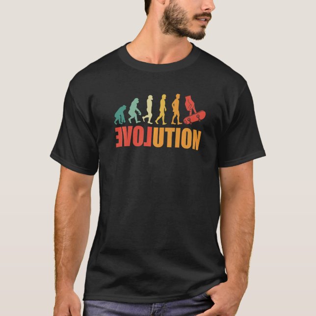 T-shirt Fingerboard Evolution Finger Skateboarding Fingerb (Devant)