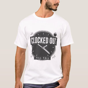 T-shirt Fini Jusqu'à L'automne Dernier Jour D'école Enseig