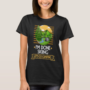 T-shirt Fini Ski Permettent De Faire Du Camping Ski De Nei