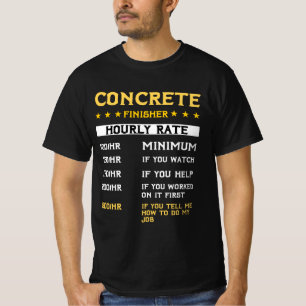 T-shirt Finisseur de béton Cadeau à tarif horaire Mélan