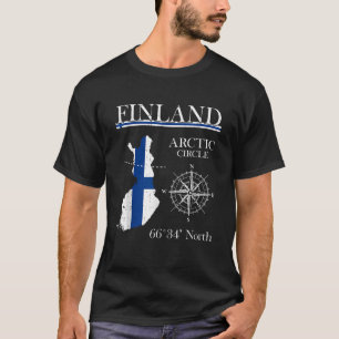 T-shirt Finlande Arctic Circle Adventure Suomi Drapeau fin