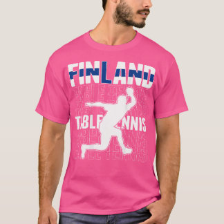 T-shirt Finlande Fans de tennis de table Jersey Finlande D