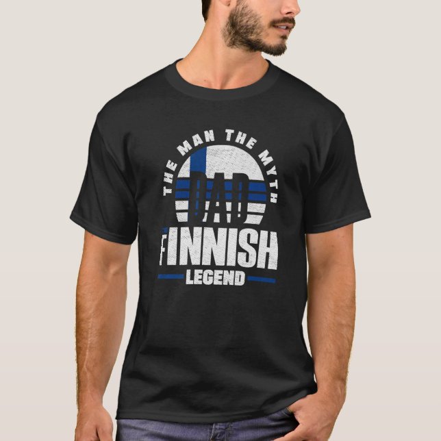 T-shirt Finlande Finlande Finlande Père du drapeau (Devant)