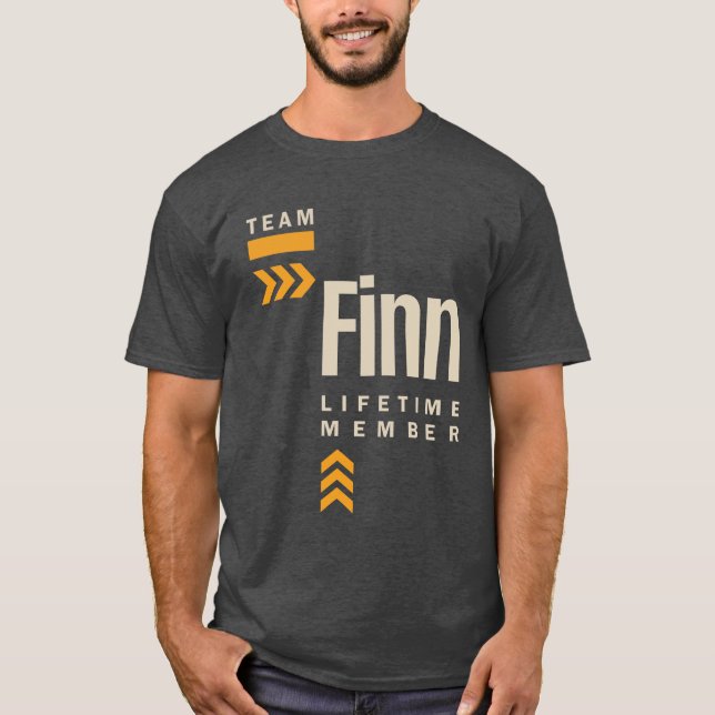T-shirt Finn Nom personnalisé Anniversaire Cadeau (Devant)