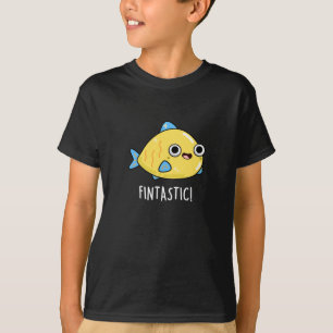 T-shirt Fintastic Funny Fish Pun Dark BG