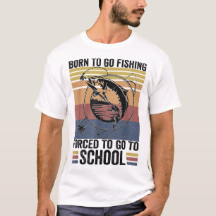 T-shirt Finy Fishing Bass Fish Fisherman Kids Born To Go