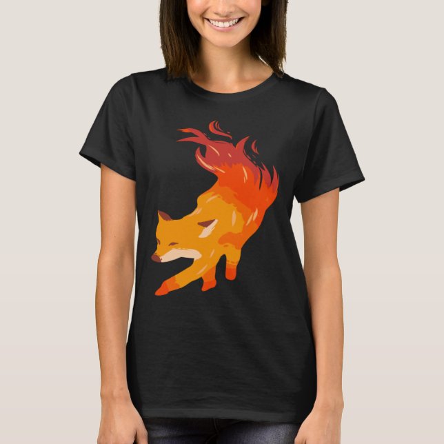 T-shirt Fire fox artist and fox fan (Devant)