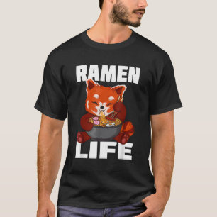 T-shirt Fire Fox Red Panda Children Motive Ra Miso Noodle