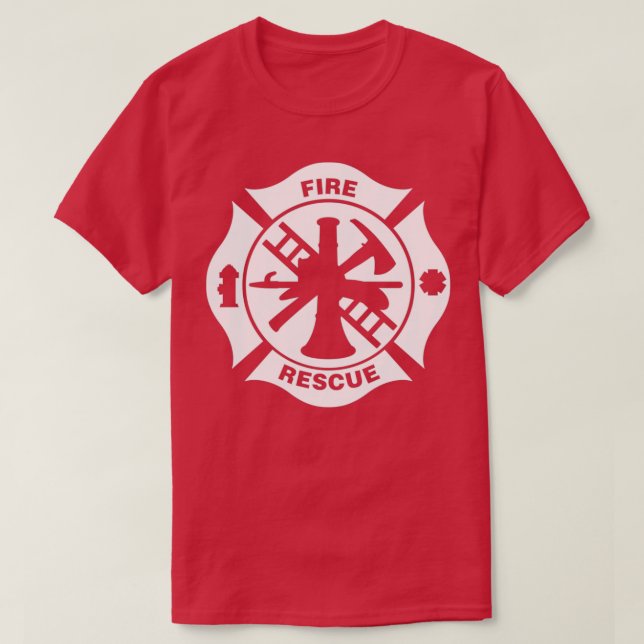 T-shirt Fire Secourt Service Maltese Cross (Design devant)