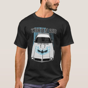T-shirt Firebird Trans am 73 -Bleu blanc et bleu écossais