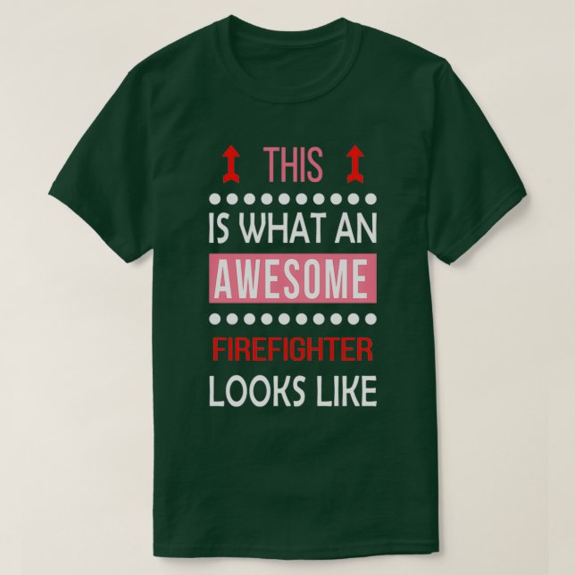 T-shirt Firefighter Awesome A L'Air Drôle Anniversaire Noë (Design devant)