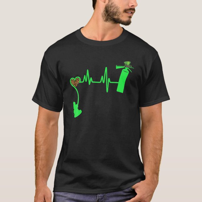 T-shirt Firefighter Retro Patricks Day Irish Jobs Lover Sa (Devant)
