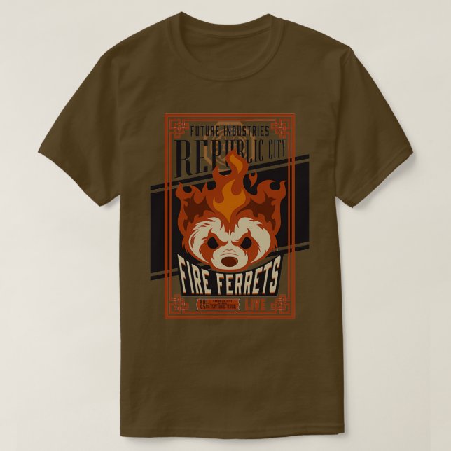 T-shirt Fires Ferrets Vintage (Design devant)