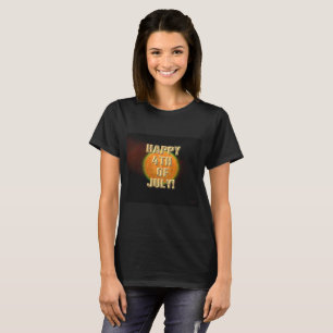 T-shirt Fireworks 9 4 juillet femme chemise noire