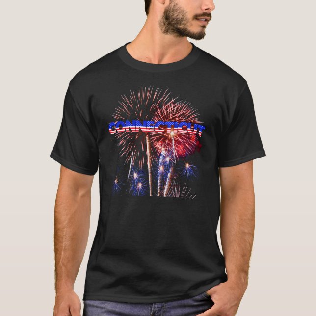 T-shirt Fireworks Connecticut (Devant)