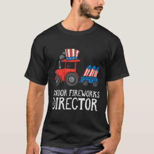 T-shirt Fireworks Directeur Tracteur 4 juillet Garçons Enf