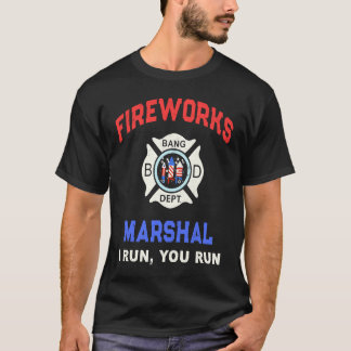 T-shirt FIREWORKS MARSHAL America Firefighter Pyro Technic