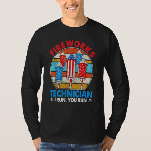 T-shirt Fireworks Technicien Je Vous Exécute Usa 4 juillet