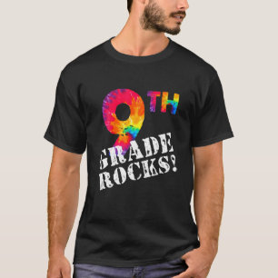 T-shirt First Day Of 9Th Grade Rocks Tie Dye Student Back