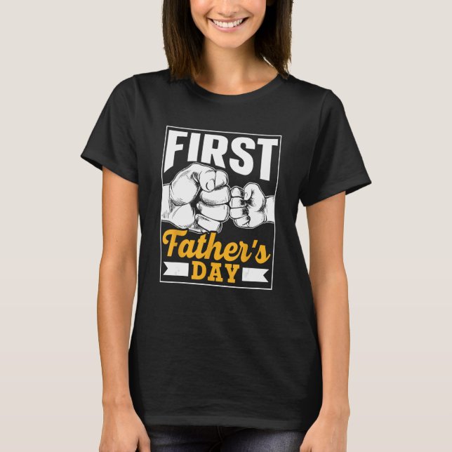 T-shirt First Father s Day Father Daddy Dad Sayings Papa (Devant)