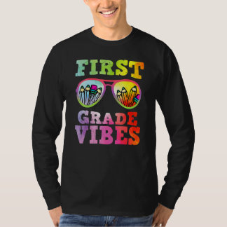 T-shirt First Grade Vibes Gradient Sunglasses Back To Scho