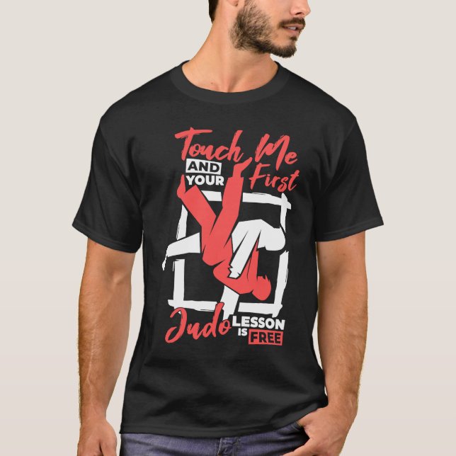 T-shirt First Judo Lesson Is Free Judo   1 (Devant)
