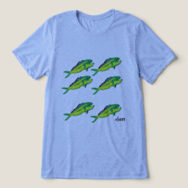 T - Shirt: Fischschule Tri-Blend Shirt