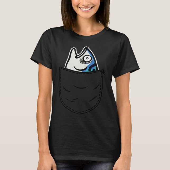 T-shirt Fish in Pocket Meme Animal (Devant)