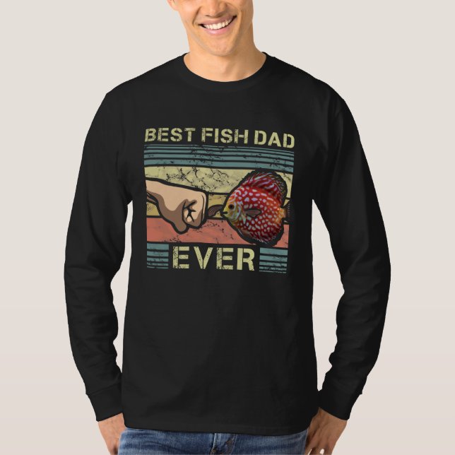 T-shirt Fish Papa Discus Fish Pad Aquarium Father Fish Pon (Devant)