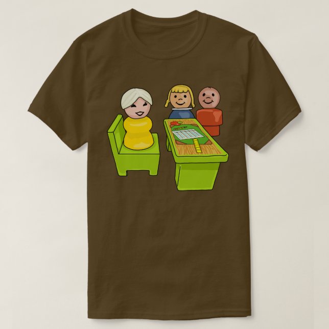 T-shirt Fisher Price Little People Enseignant Et Étudiants (Design devant)