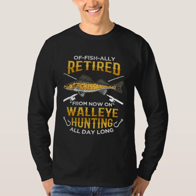 T-shirt Fisherman Angler & Walleye Hunter (Devant)