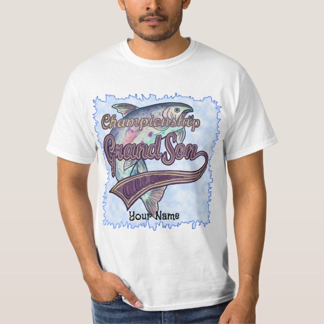 T-shirt Fishing Champion Grandson  (Devant)