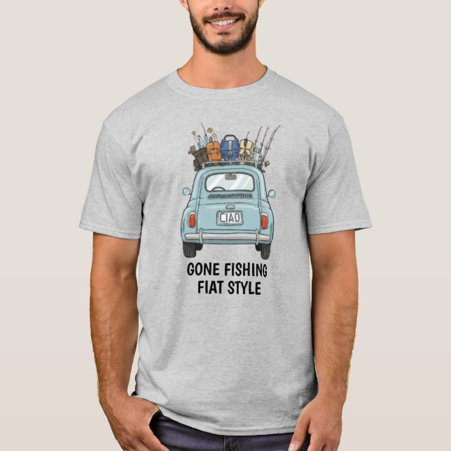 T-shirt Fishing Fiat Car  (Devant)