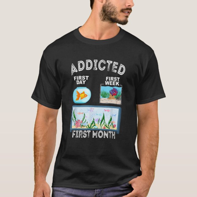 T-shirt Fishkeeper Fish Addicted Aquarist  Aquarium Hobbyi (Devant)