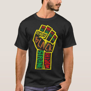 T-shirt Fist Black Pride Melanin BLM History Equal