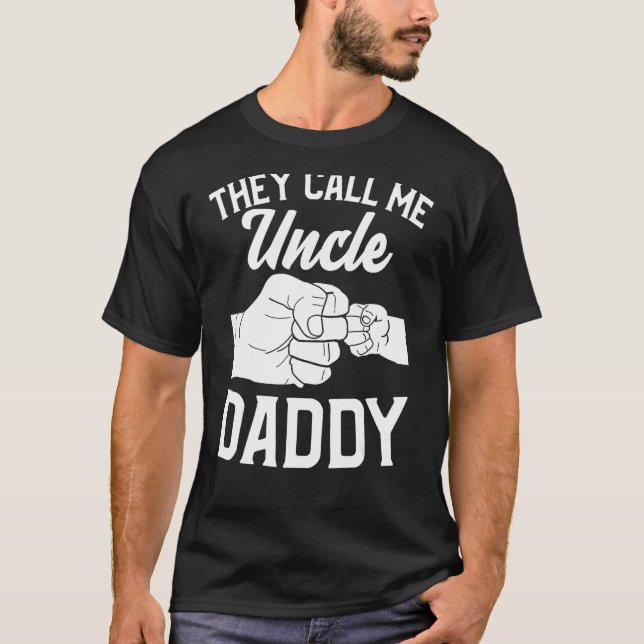 T-shirt Fistbump On M'Appelle Oncle Papa (Devant)