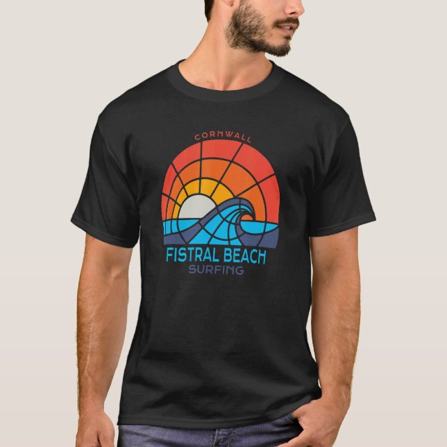 T-shirt Fistral Beach  Cornwall  Surfing Beach (Devant)