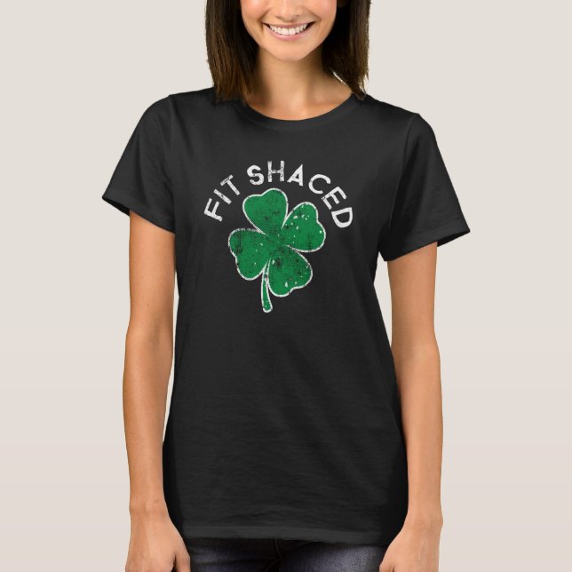 T-shirt Fit Shaced Drinking Lucky C St Patrick's Day Distr (Devant)