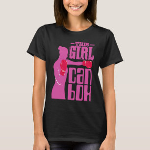 T-shirt Fitness Boxing Ring Girl avec gants I Love Kickb