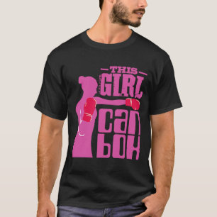 T-shirt Fitness Boxing Ring Girl avec gants I Love Kickb