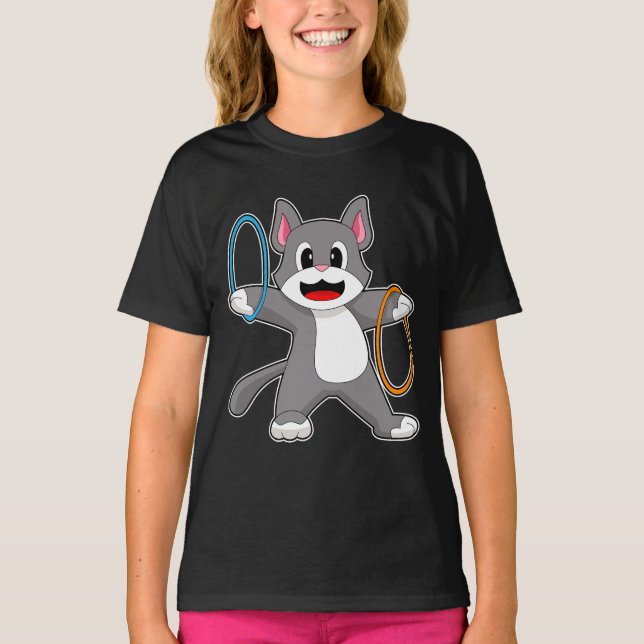 T-shirt Fitness Cat Gymnastique Sports (Devant)