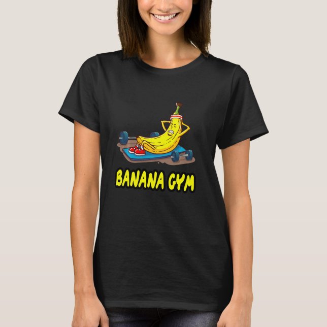 T-shirt Fitness Et Bananes Pour Un Banana Athlete Vegan (Devant)