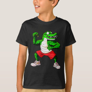 T-shirt Fitness Femme Crocodile Col V