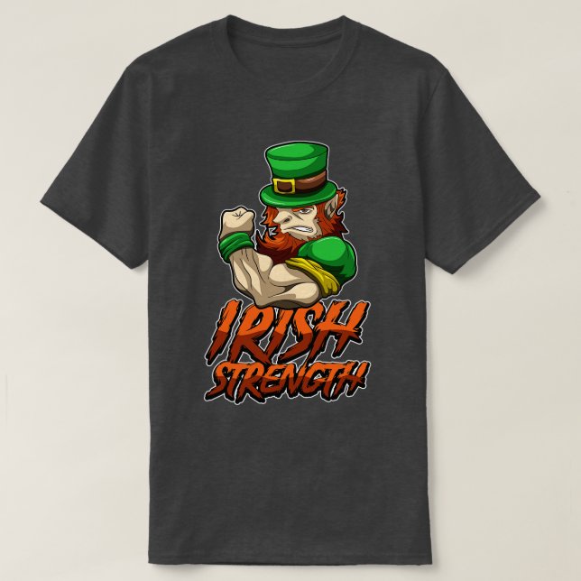 T-shirt Fitness Leprechaun Irish Strenght Goblin Gym (Design devant)