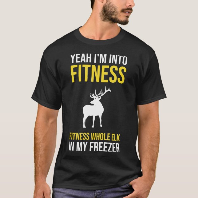 T-shirt Fitness Tout Elk Dans Mon Freezer Chasse-Chemise-E (Devant)