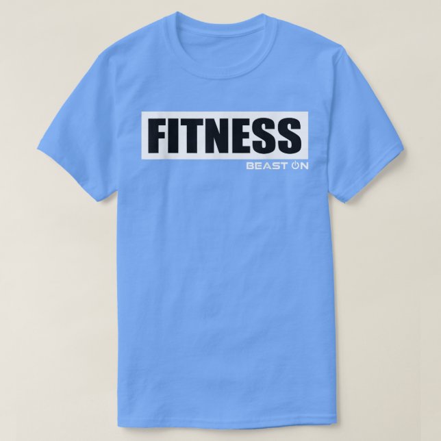 T-shirt Fitness White - Beast Sur Gym Motivation Fitness (Design devant)