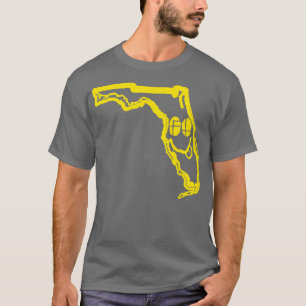 T-shirt FL Eyes Florida Grunge Souriant Visage noir Backgr