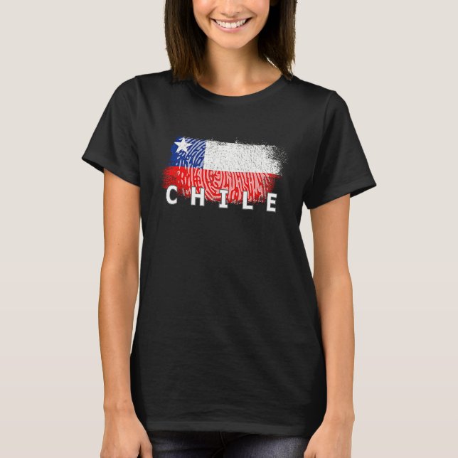 T-shirt Flag Chile Nationality State Origin (Devant)