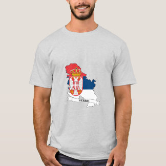 T-shirt Flag map of Serbia
