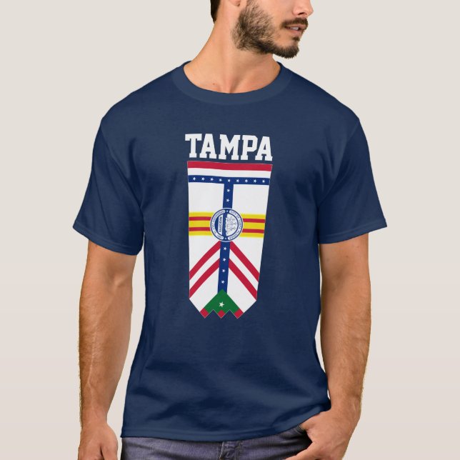 T-shirt Flag of Tampa, Floride (Devant)
